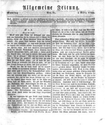 Allgemeine Zeitung Samstag 2. März 1799