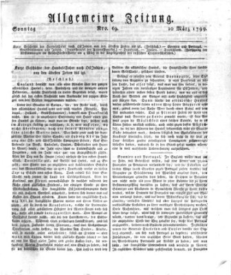 Allgemeine Zeitung Sonntag 10. März 1799