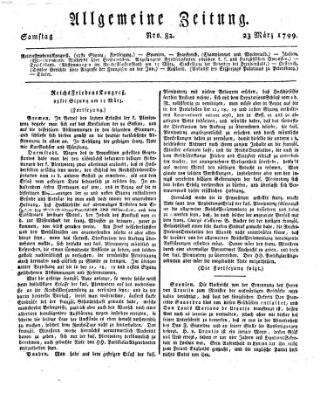 Allgemeine Zeitung Samstag 23. März 1799