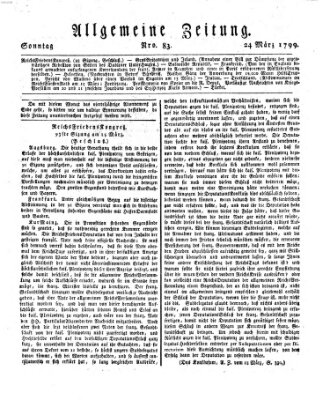 Allgemeine Zeitung Sonntag 24. März 1799