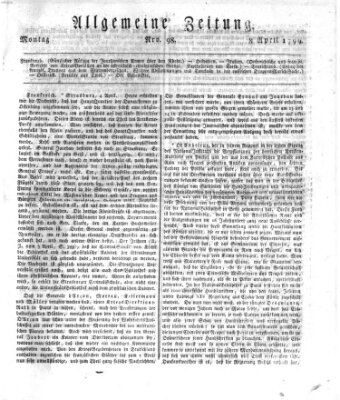 Allgemeine Zeitung Montag 8. April 1799