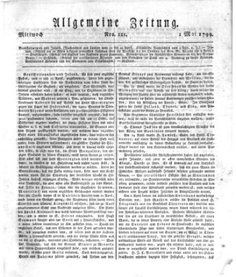 Allgemeine Zeitung Mittwoch 1. Mai 1799