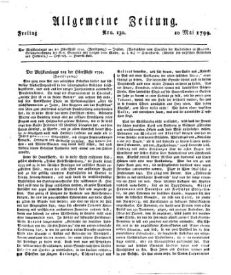 Allgemeine Zeitung Freitag 10. Mai 1799