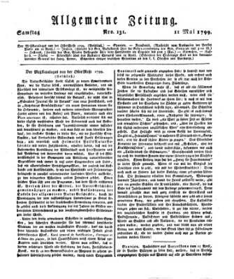 Allgemeine Zeitung Samstag 11. Mai 1799