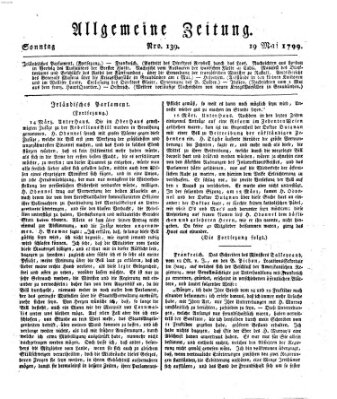 Allgemeine Zeitung Sonntag 19. Mai 1799