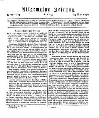 Allgemeine Zeitung Donnerstag 23. Mai 1799