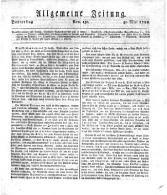 Allgemeine Zeitung Donnerstag 30. Mai 1799