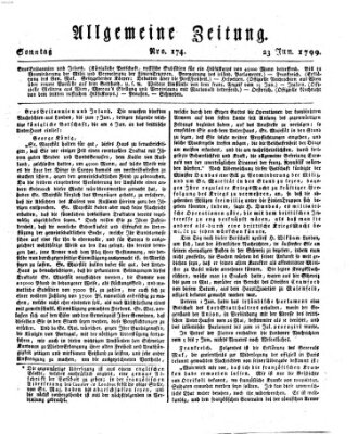 Allgemeine Zeitung Sonntag 23. Juni 1799