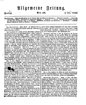 Allgemeine Zeitung Freitag 5. Juli 1799