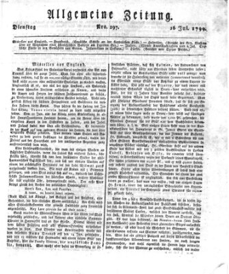 Allgemeine Zeitung Dienstag 16. Juli 1799