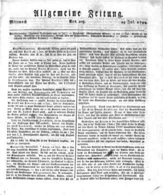 Allgemeine Zeitung Mittwoch 24. Juli 1799