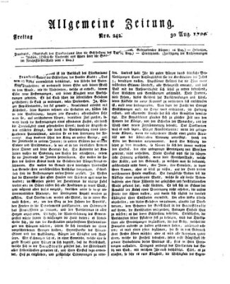 Allgemeine Zeitung Freitag 30. August 1799