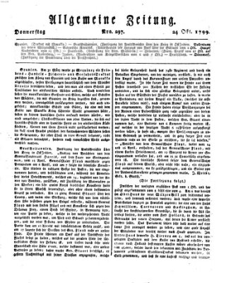 Allgemeine Zeitung Donnerstag 24. Oktober 1799