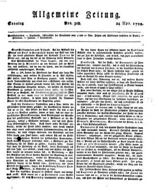 Allgemeine Zeitung Sonntag 24. November 1799