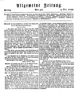 Allgemeine Zeitung Freitag 13. Dezember 1799