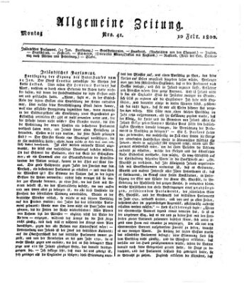 Allgemeine Zeitung Montag 10. Februar 1800