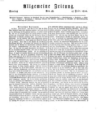 Allgemeine Zeitung Montag 17. Februar 1800