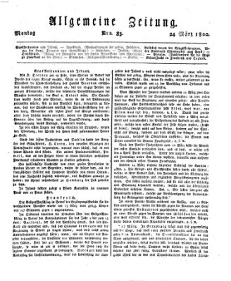 Allgemeine Zeitung Montag 24. März 1800