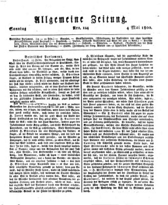 Allgemeine Zeitung Sonntag 4. Mai 1800