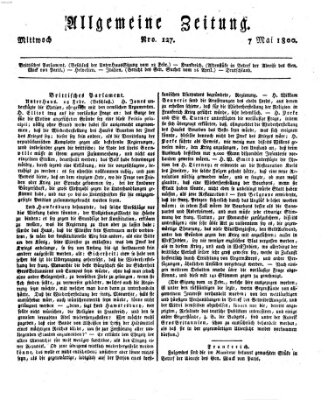 Allgemeine Zeitung Mittwoch 7. Mai 1800