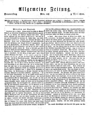 Allgemeine Zeitung Donnerstag 8. Mai 1800