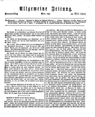 Allgemeine Zeitung Donnerstag 22. Mai 1800