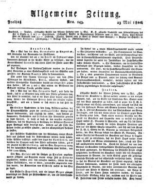 Allgemeine Zeitung Freitag 23. Mai 1800