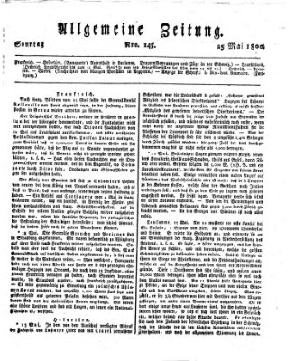 Allgemeine Zeitung Sonntag 25. Mai 1800
