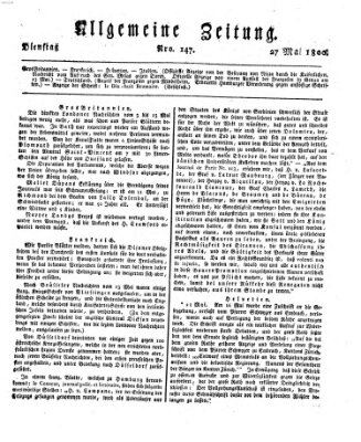 Allgemeine Zeitung Dienstag 27. Mai 1800