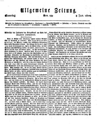 Allgemeine Zeitung Sonntag 8. Juni 1800