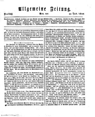 Allgemeine Zeitung Freitag 20. Juni 1800