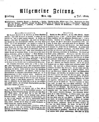 Allgemeine Zeitung Freitag 4. Juli 1800