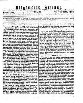 Allgemeine Zeitung Donnerstag 22. Januar 1801