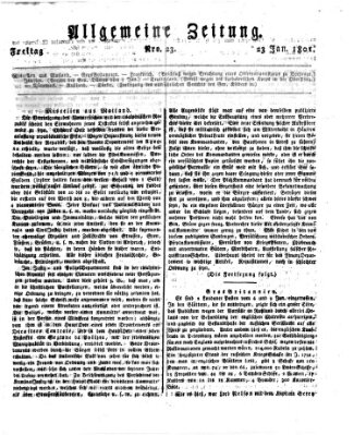 Allgemeine Zeitung Freitag 23. Januar 1801