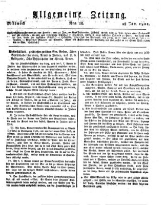 Allgemeine Zeitung Mittwoch 28. Januar 1801