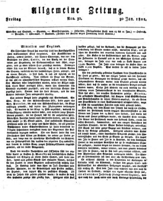 Allgemeine Zeitung Freitag 30. Januar 1801