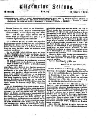 Allgemeine Zeitung Sonntag 15. März 1801