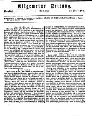 Allgemeine Zeitung Montag 11. Mai 1801