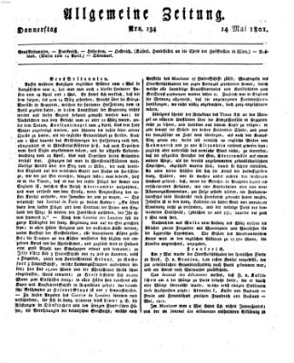 Allgemeine Zeitung Donnerstag 14. Mai 1801