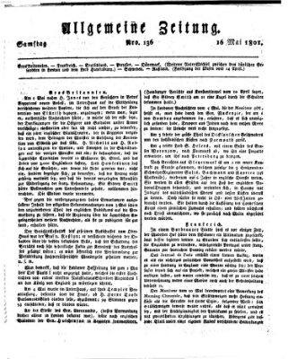 Allgemeine Zeitung Samstag 16. Mai 1801