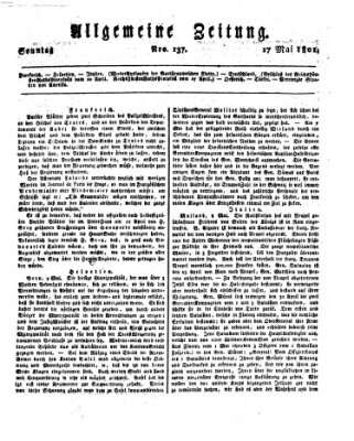 Allgemeine Zeitung Sonntag 17. Mai 1801