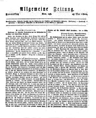 Allgemeine Zeitung Donnerstag 28. Mai 1801