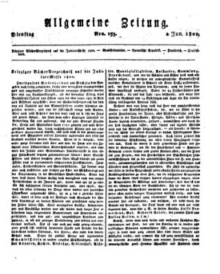 Allgemeine Zeitung Dienstag 2. Juni 1801