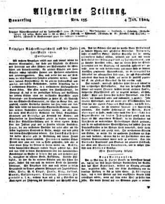 Allgemeine Zeitung Donnerstag 4. Juni 1801