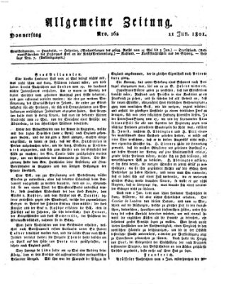 Allgemeine Zeitung Donnerstag 11. Juni 1801