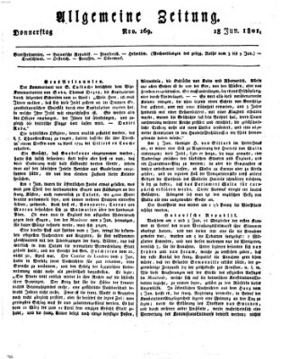 Allgemeine Zeitung Donnerstag 18. Juni 1801