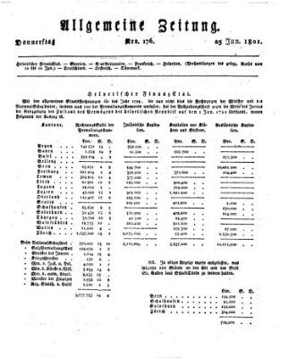 Allgemeine Zeitung Donnerstag 25. Juni 1801