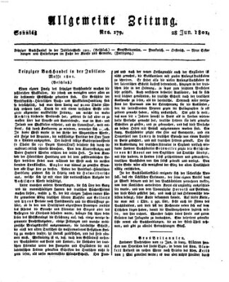 Allgemeine Zeitung Sonntag 28. Juni 1801