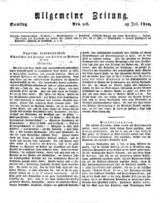 Allgemeine Zeitung Samstag 25. Juli 1801