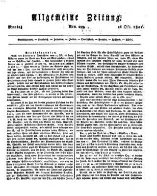 Allgemeine Zeitung Montag 26. Oktober 1801